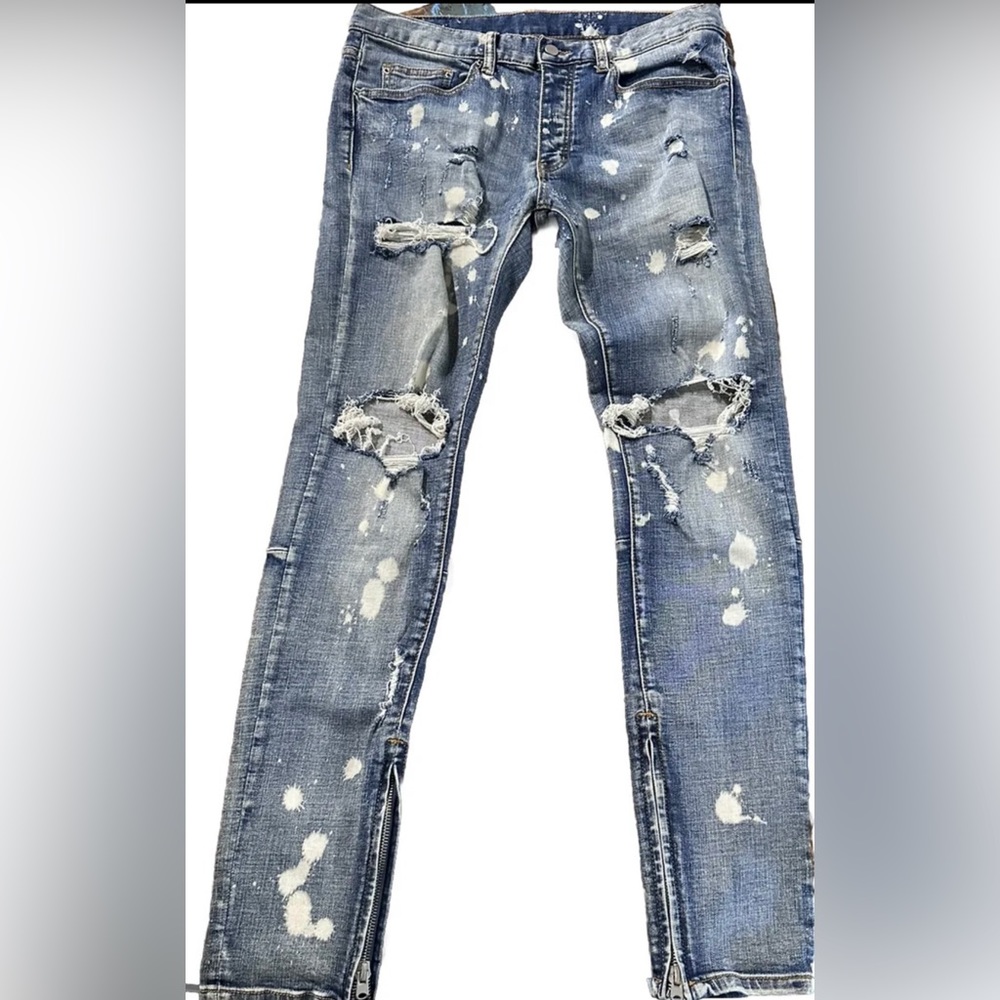 Mens Nnml M1 Splash Stretch Denim Blue, Size 34 GUC